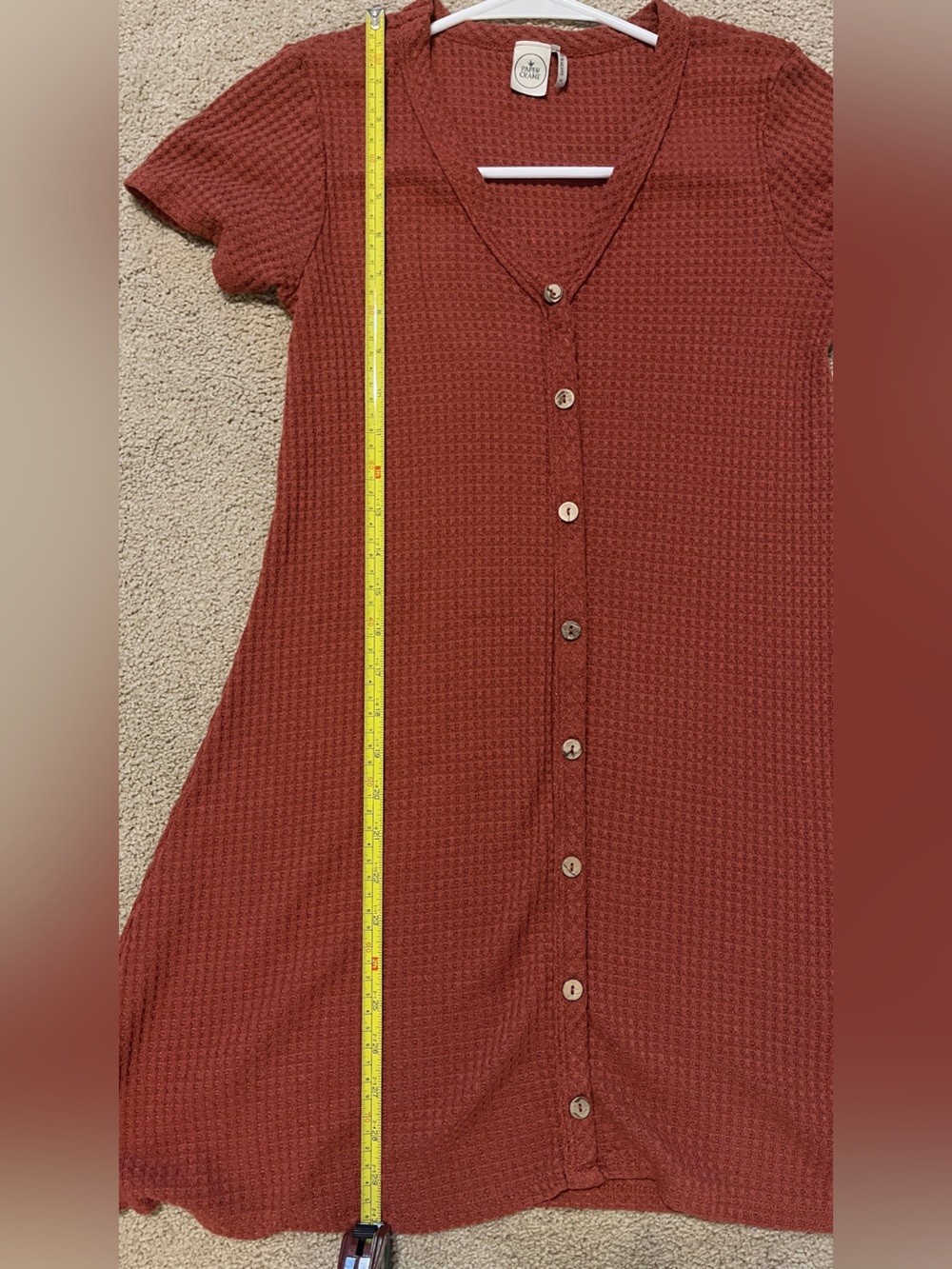 Button-Front Mini Dress - Picture 6 of 7